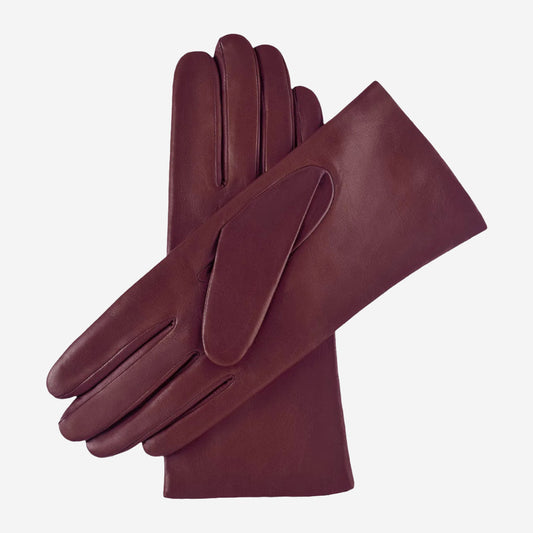 Isabella (cordovan) - Italian lambskin leather gloves with cashmere lining