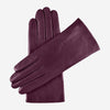 Isabella (aubergine) - Italienische Lammlederhandschuhe mit Kaschmirfutter