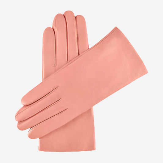 Isabella (pink) - Italian lambskin leather gloves with cashmere lining