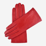 Isabella (red) - Italian lambskin leather gloves with cashmere lining
