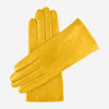 Isabella (yellow) - Italian lambskin leather gloves with luxurious cashmere lining