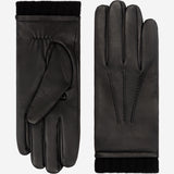 Lorenzo (black) - Italian gloves made of American deerskin leather with cashmere lining - Fratelli Orsini - Luxury Leather Gloves - Handmade in Italy - 1