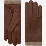 Lorenzo (brown) - Italian gloves made of American deerskin leather with cashmere lining - Fratelli Orsini - Luxury Leather Gloves - Handmade in Italy - 1