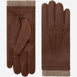 Lorenzo (brown) - Italian gloves made of American deerskin leather with cashmere lining - Fratelli Orsini - Luxury Leather Gloves - Handmade in Italy - 1
