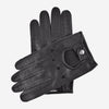 Leonardo (black) - Italian driving gloves made of American deerskin leather