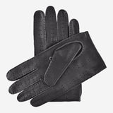 Leonardo (black) - Italian driving gloves made of American deerskin leather