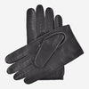 Leonardo (black) - Italian driving gloves made of American deerskin leather