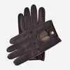 Leonardo (dark brown) - Italian driving gloves made of American deerskin leather