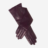 Leonora (black/grape) - Italian cashmere lined 6-button length leather gloves
