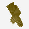 Leonora (moss) - Italian cashmere lined 6-button length leather gloves
