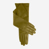Leonora (moss) - Italian "8 button length" cashmere lined leather gloves