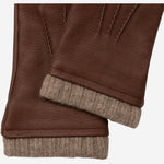 Lorenzo (brown) - Italian gloves made of American deerskin leather with cashmere lining - Fratelli Orsini - Luxury Leather Gloves - Handmade in Italy - 2
