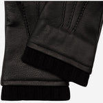 Lorenzo (black) - Italian gloves made of American deerskin leather with cashmere lining - Fratelli Orsini - Luxury Leather Gloves - Handmade in Italy - 2