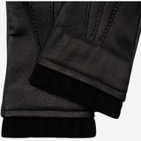 Lorenzo (black) - Italian gloves made of American deerskin leather with cashmere lining - Fratelli Orsini - Luxury Leather Gloves - Handmade in Italy - 2