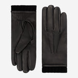 Lorenzo (black) - Italian gloves made of American deerskin leather with cashmere lining