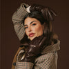 Luciana (Braun) - Lange italienische Damen-Lammnappalederhandschuhe mit Kaninchenfellfutter