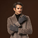 Luciano (grey) - Handmade Italian knitted wool gloves with luxurious cashmere lining - Fratelli Orsini - Luxury Wool Gloves - Handmade in Italy - 4