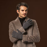 Luciano (grey) - Handmade Italian knitted wool gloves with luxurious cashmere lining - Fratelli Orsini - Luxury Wool Gloves - Handmade in Italy - 4