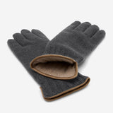Luciano (grey) - Handmade Italian knitted wool gloves with luxurious cashmere lining - Fratelli Orsini - Luxury Wool Gloves - Handmade in Italy - 2