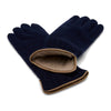 Luciano (bleu foncé) - Gants en laine tricotée italienne faits main avec doublure en cachemire luxueuse