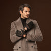 Marcello (black) – Luxurious Italian peccary driving gloves - Fratelli Orsini - Luxury Leather Gloves - Handmade in Italy - 4