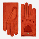 Marcello (Orange) – Luxuriöse italienische Peccary-Lederhandschuhe