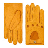 Marcello (gelb) – Luxuriöse italienische peccary-Fahrhandschuhe
