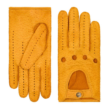 Marcello (yellow) – Luxurious Italian peccary driving gloves