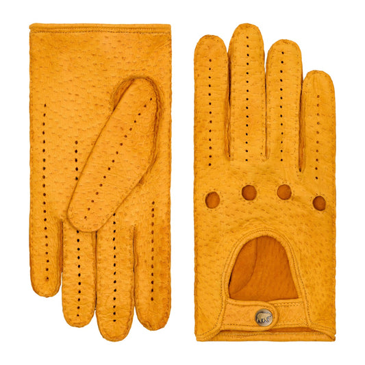 Marcello (yellow) – Luxurious Italian peccary driving gloves