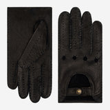 Marcello (black) – Luxurious Italian peccary driving gloves