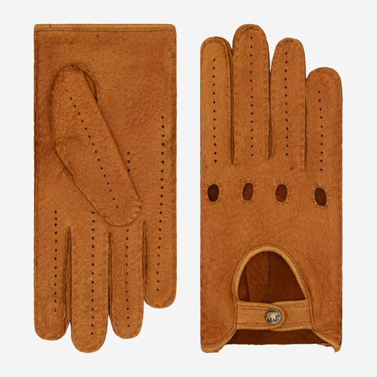 Marcello (brown) – Luxurious Italian peccary driving gloves