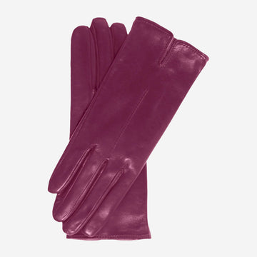 Margherita (magenta) - Italian lambskin leather gloves with cashmere lining