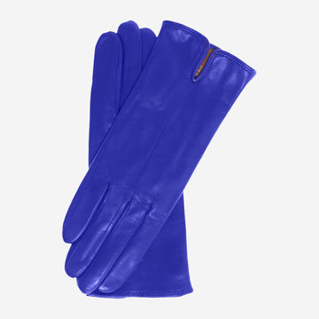 Margherita (ryl blue) - Italian lambskin leather gloves with cashmere lining
