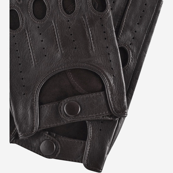 Mario (black) - Italian lambskin leather driving gloves & touchscreen feature - Fratelli Orsini - Luxury Driving Gloves - Handmade in Italy - 3