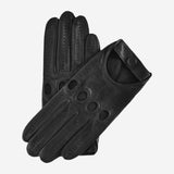 Mario (black) - Italian lambskin leather driving gloves & touchscreen feature
