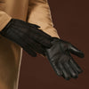 Matteo (Schwarz) - Italienische Handschuhe aus amerikanischem Hirschleder mit Kaschmirfutter