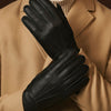 Matteo (Schwarz) - Italienische Handschuhe aus amerikanischem Hirschleder mit Kaschmirfutter