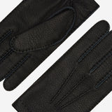 Matteo (black) - Italian gloves made of American deerskin leather with cashmere lining