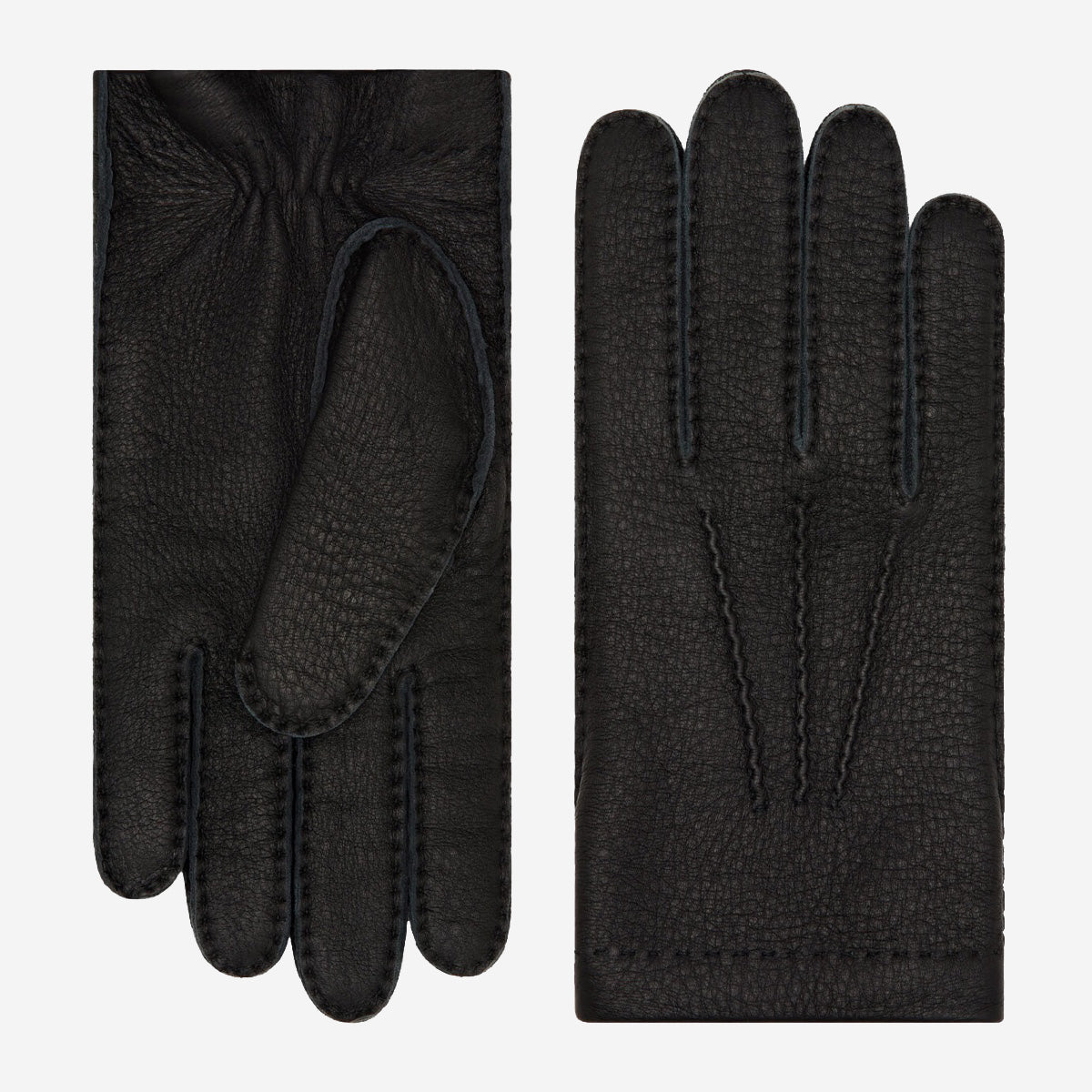 Schwarze Lederhandschuhe - Amerikanisches Hirschleder