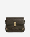 Mirella (dark brown) - Italian calf leather women's crossbody bag (with shoulder strap)