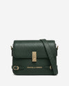 Mirella (green) - Italian calf leather women's crossbody bag (with shoulder strap)