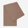 Napoli (brown) - 100% cashmere ribbed scarf (unisex)