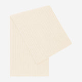 Napoli (cream) - 100% cashmere ribbed scarf (unisex)