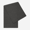 Napoli (dark grey) - 100% cashmere ribbed scarf (unisex)