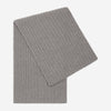 Napoli (light grey) - 100% cashmere ribbed scarf (unisex)