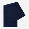 Napoli (navy blue) - 100% cashmere ribbed scarf (unisex)