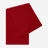 Napoli (red) - 100% cashmere ribbed scarf (unisex)
