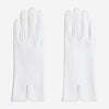 PZ01P (white) - Unlined embroidered Italian lambskin leather gloves