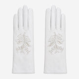 PZ01 (white) – Embroidered unlined Italian lambskin opera gloves