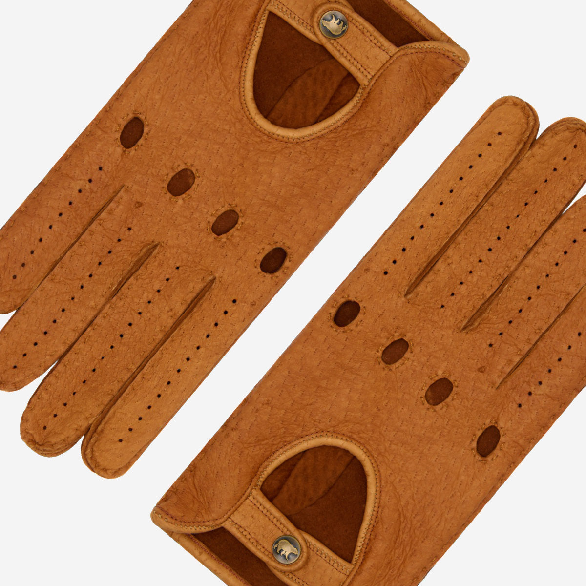 Marcello (brown) – Luxurious Italian peccary driving gloves - Fratelli Orsini - Luxury Leather Gloves - Handmade in Italy - 2